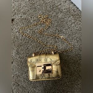 Gold mini crossbody bag